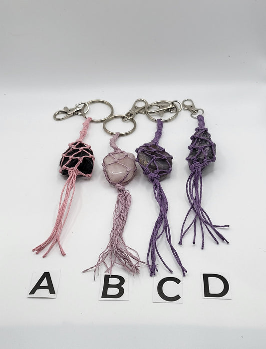 Crystal Pouch Keychains