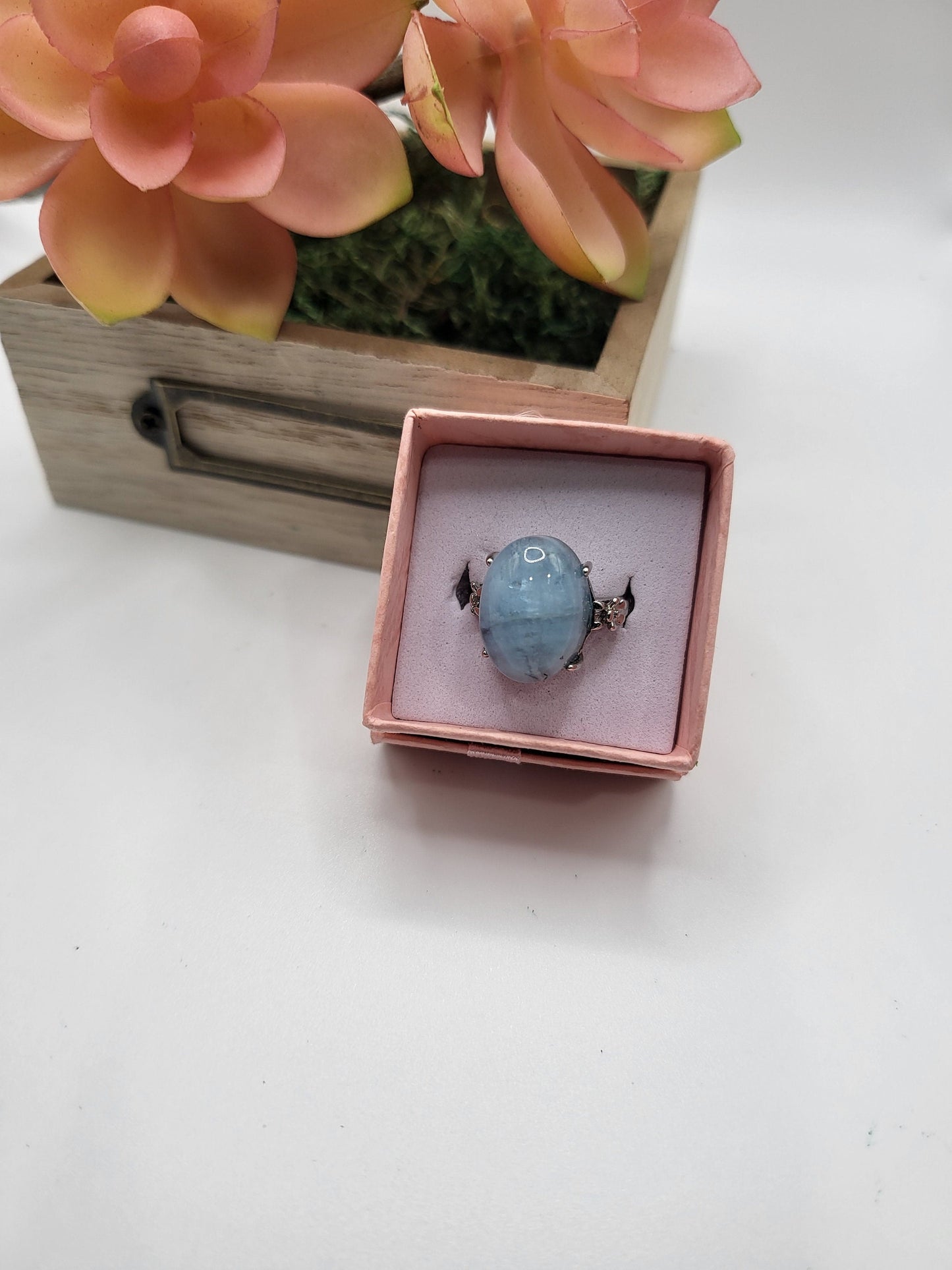 Adjustable Aquamarine Ring