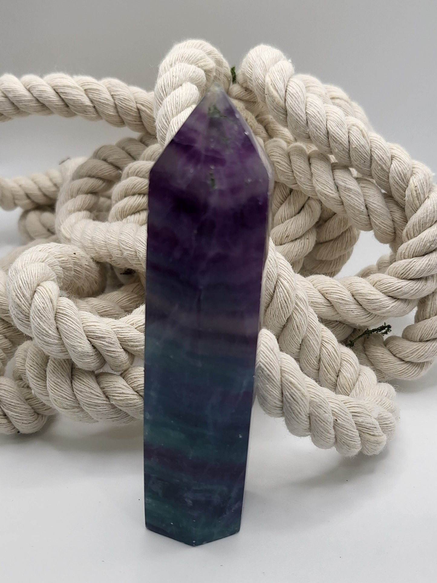 Green and Purple Fluorite Towers