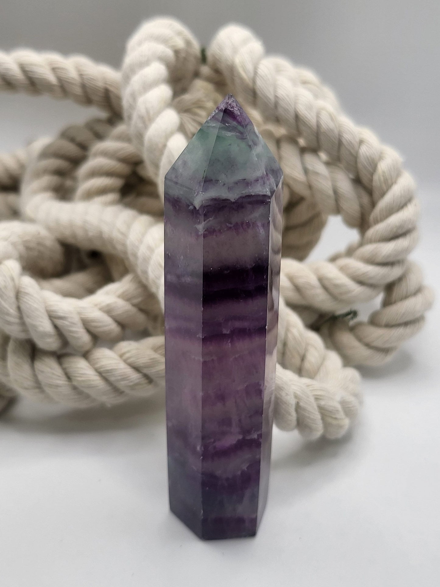 Green and Purple Fluorite Towers