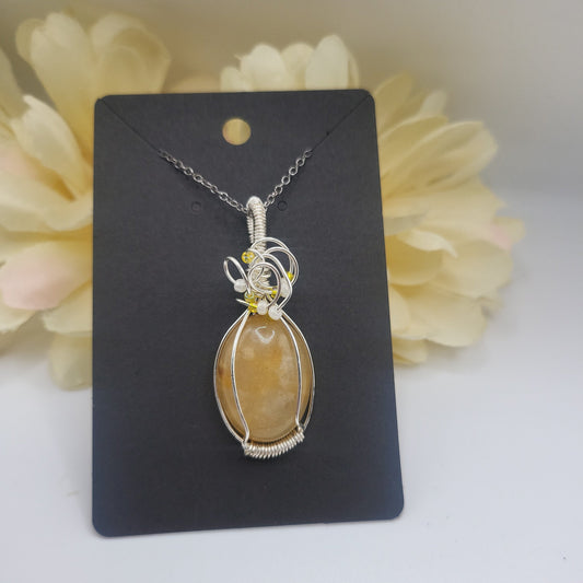 Yellow Aventurine Pendant with FREE Chain