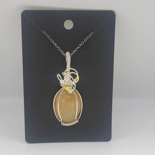 Yellow Aventurine Pendant with FREE Chain