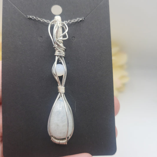 Crackle Quartz Pendant with FREE Chain