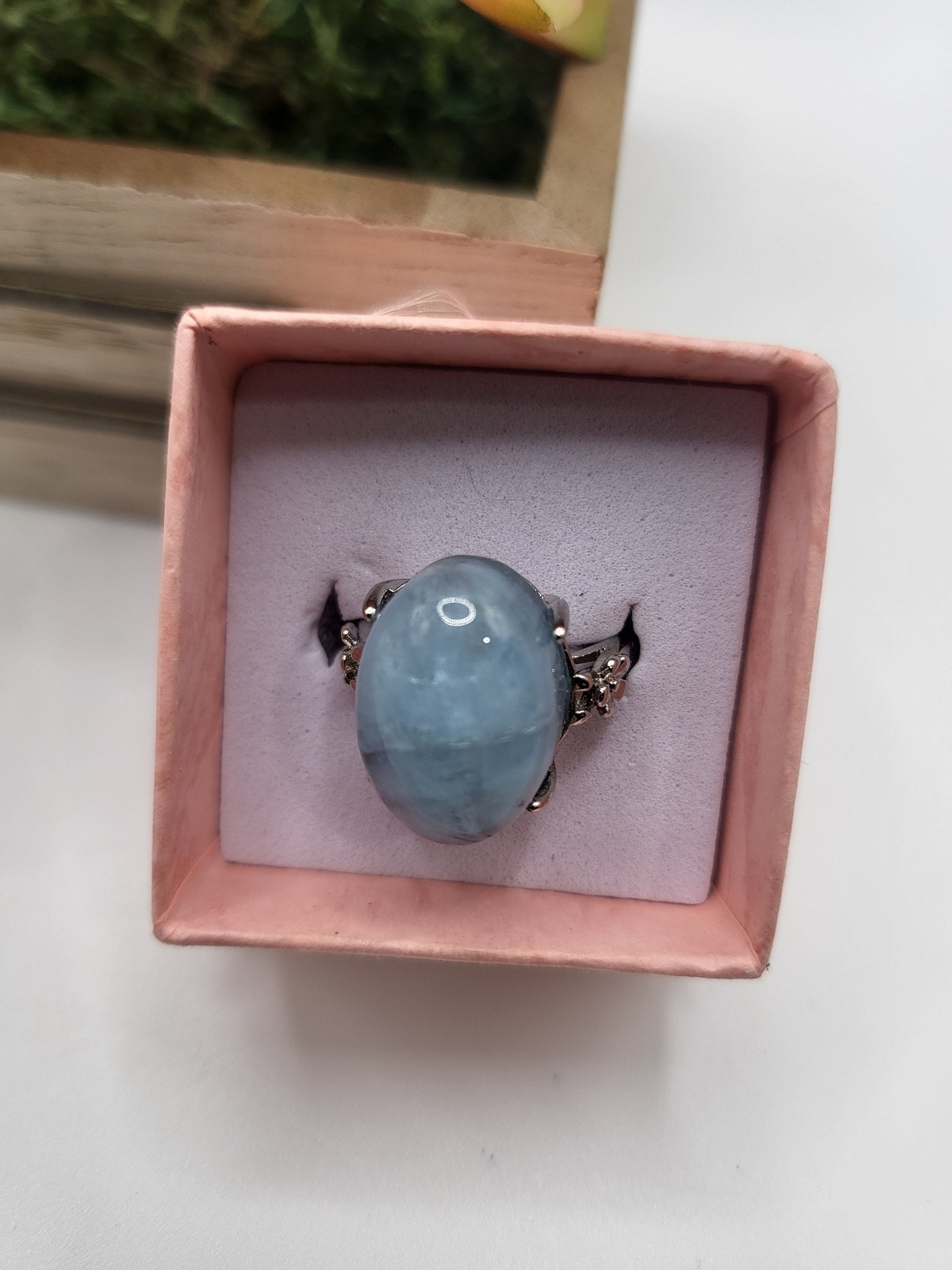 Adjustable Aquamarine Ring