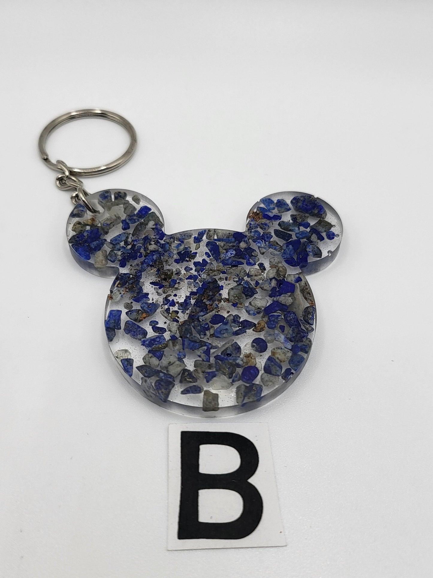 Crystal Mouse Ears Keychains