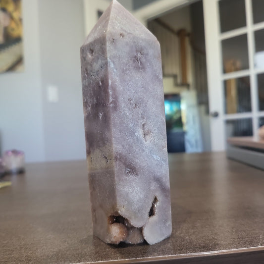 HQ Druzy Pink Amethyst towers