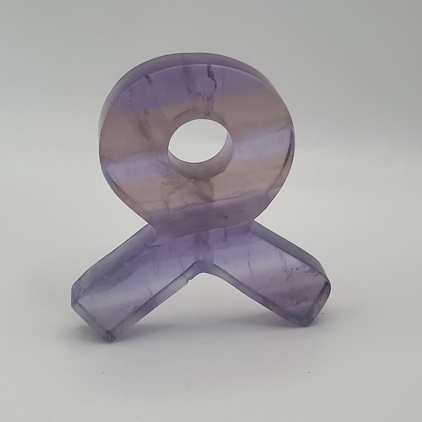 Fluorite Crystal Carved Cancer Ribbon