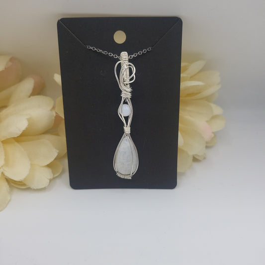 Crackle Quartz Pendant with FREE Chain